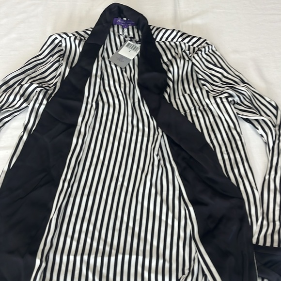 Ralph Lauren’s purple label black-white shiny viscose coat-dressing M in Italy. - Picture 14 of 16